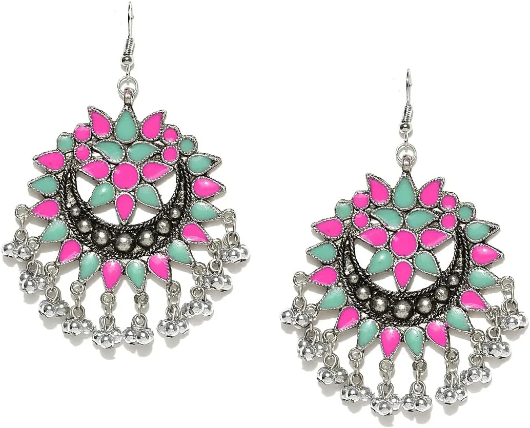 گوشواره های قبیله ای افغانی اکسید شده YouBella Jewellery برای دختران و زنان