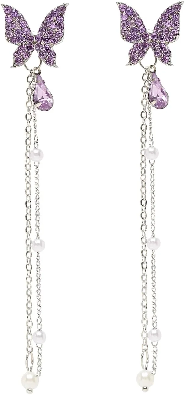 گوشواره های آویز پروانه ای شیک با الهام از سلبریتی ها YouBella Fashion Jewellery برای زنان و دختران (طلایی) (YBEAR_33381)