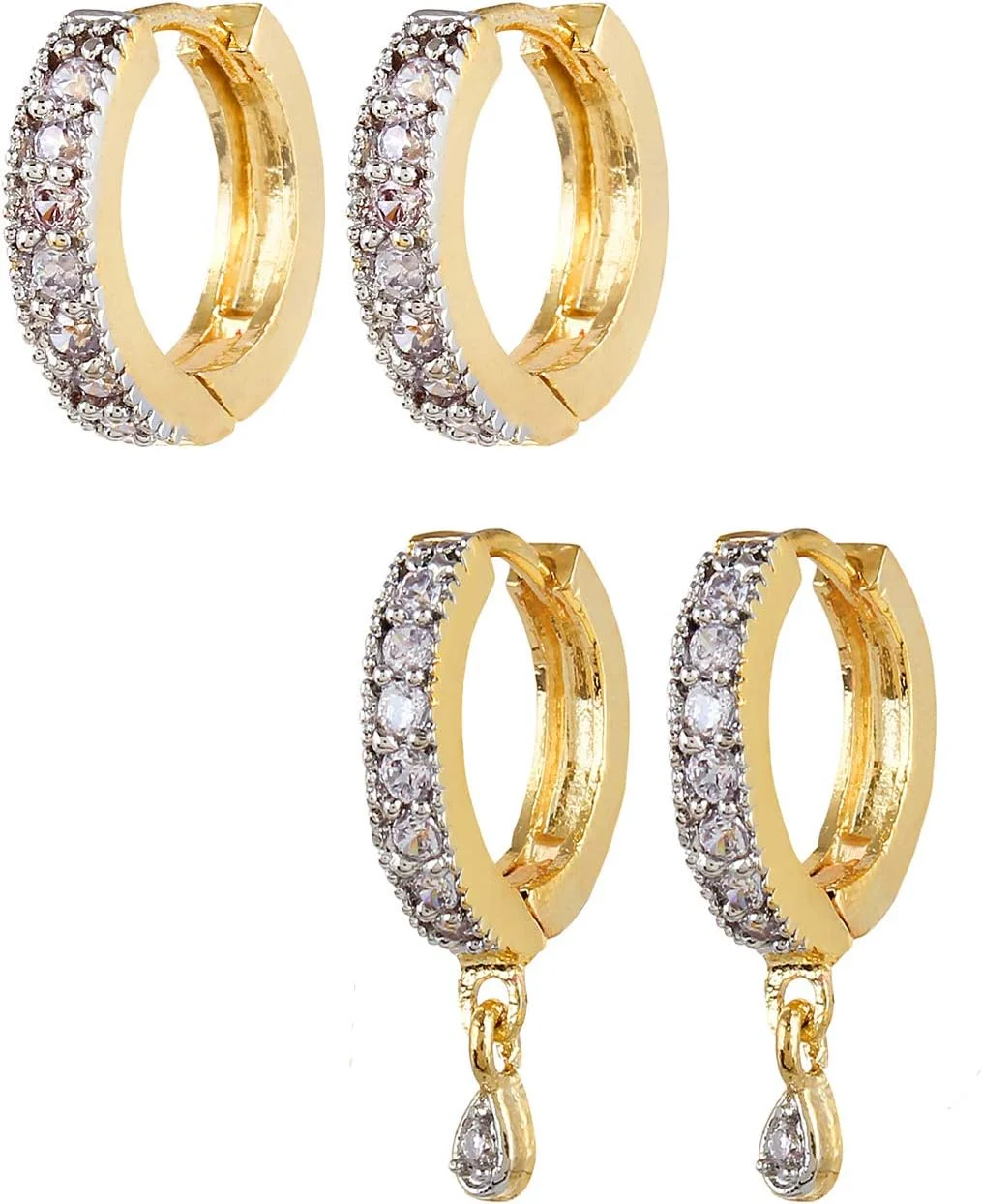 یوتبلا گوشواره های آویز طلایی شیک و مجلسی زنانه (طلایی) (YBEAR_0010_FOF)