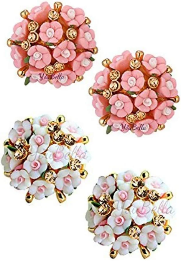 گوشواره های میخی طلایی زنانه یوتبلا، مناسب برای مهمانی (بسته 1 عددی)(YBEAR_32176)