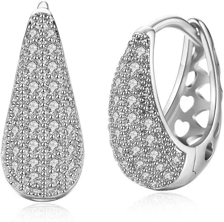 گوشواره های کریستالی روکش طلای YouBella Jewellery برای دختران و زنان (مدل 2_نقره ای)