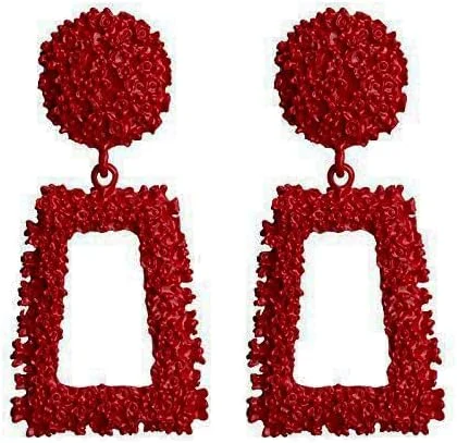 گوشواره های برنجی کریستالی دست ساز الهام گرفته از افراد مشهور YouBella Jewellery برای زنان (قرمز)