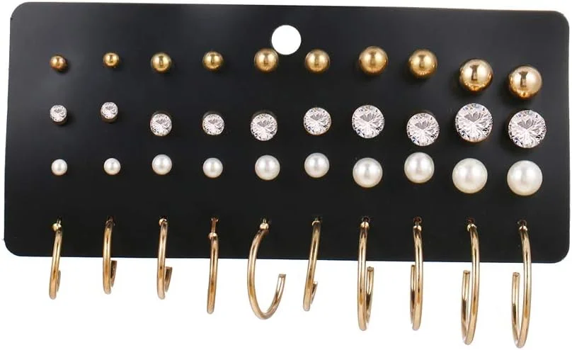 گوشواره های زنانه YouBella Jewellery، مجموعه ای از گوشواره های میخی برای زنان و دختران (چند رنگ) (YBEAR_32862)، متوسط