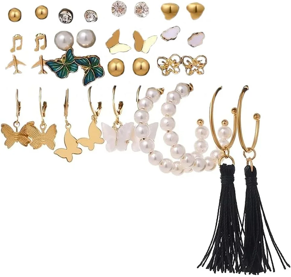 گوشواره های روکش طلای الهام گرفته از افراد مشهور YouBella Jewellery، ترکیبی برای دختران و زنان