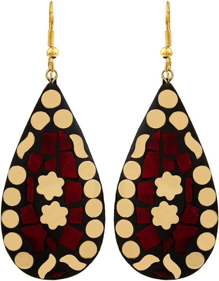 گوشواره های چند رنگ طلایی طرح افغانی تبتی YouBella برای دختران/زنان (بسته 3 عددی) گوشواره های چند رنگ طلایی طرح افغانی تبتی YouBella برای دختران/زنان (بسته 3 عددی)