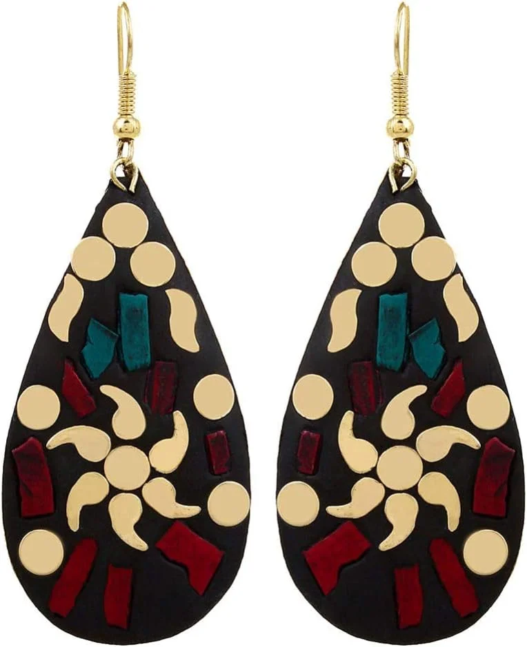 گوشواره های چند رنگ طلایی طرح افغانی تبتی YouBella برای دختران/زنان (بسته 3 عددی) گوشواره های چند رنگ طلایی طرح افغانی تبتی YouBella برای دختران/زنان (بسته 3 عددی)