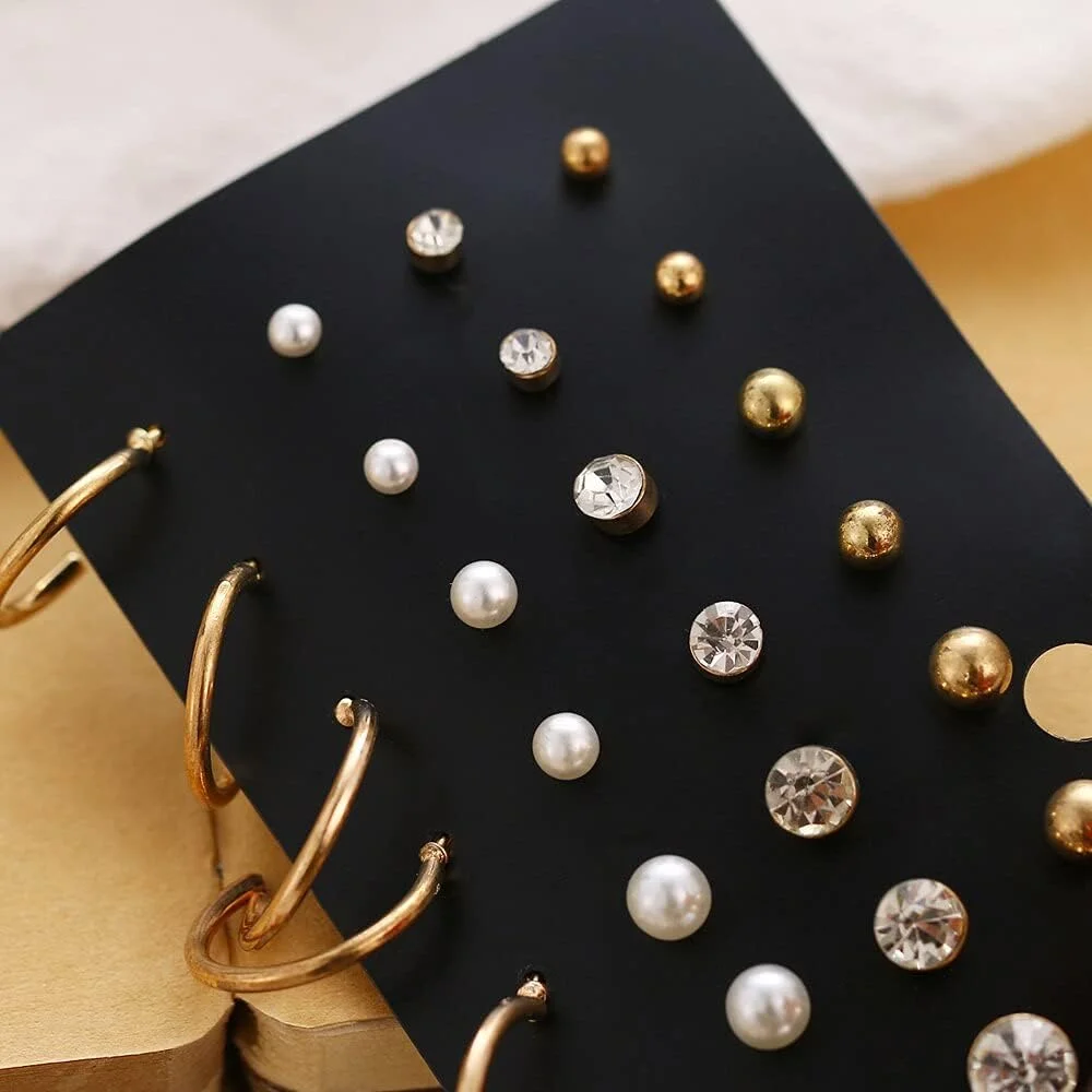 گوشواره های زنانه YouBella Jewellery، مجموعه ای از گوشواره های میخی برای زنان و دختران (چند رنگ) (YBEAR_32862)، متوسط گوشواره های زنانه YouBella Jewellery، مجموعه ای از گوشواره های میخی برای زنان و دختران (چند رنگ) (YBEAR_32862)، متوسط