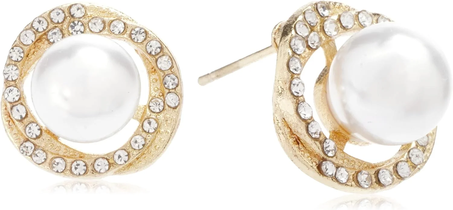 گوشواره های مرواریدی و گلدار شیک با الهام از سلبریتی ها - جواهرات مد یوولا (استایل 3) مناسب برای زنان و دختران