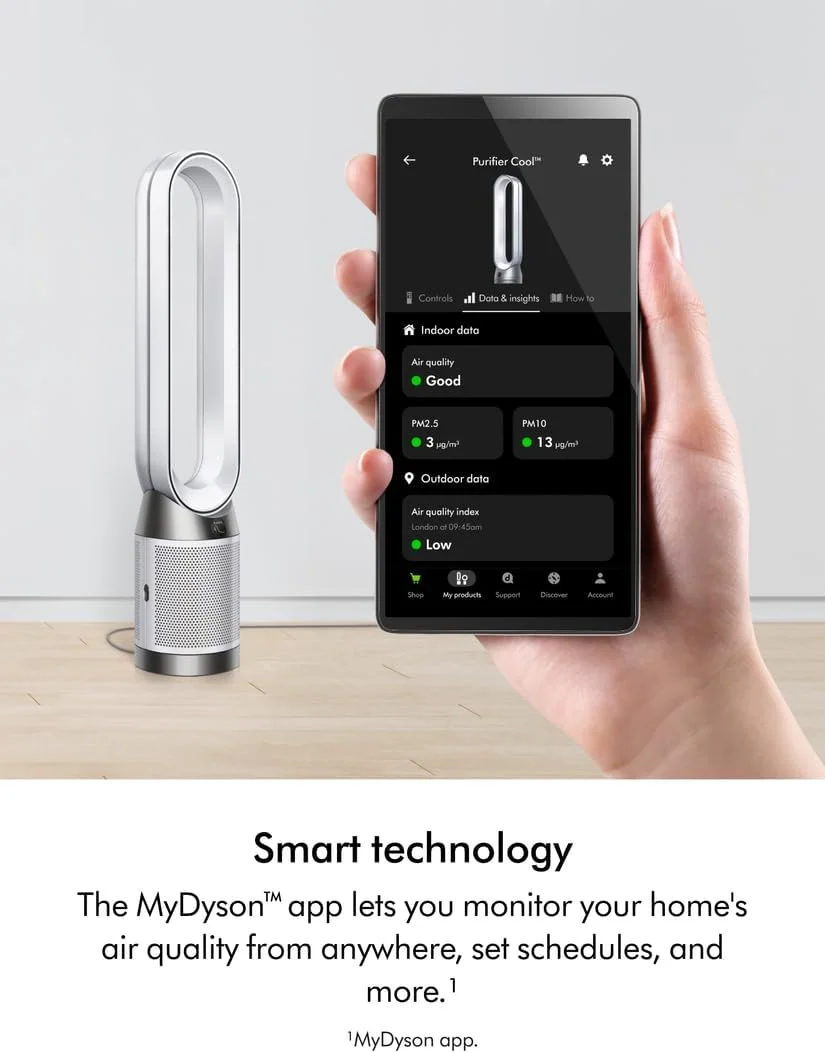 دستگاه تصفیه کننده و خنک کننده دایسون مدل Purifier Cool PC1 (سفید/سفید) | TP11 | 544904-01 دستگاه تصفیه کننده و خنک کننده دایسون مدل Purifier Cool PC1 (سفید/سفید) | TP11 | 544904-01