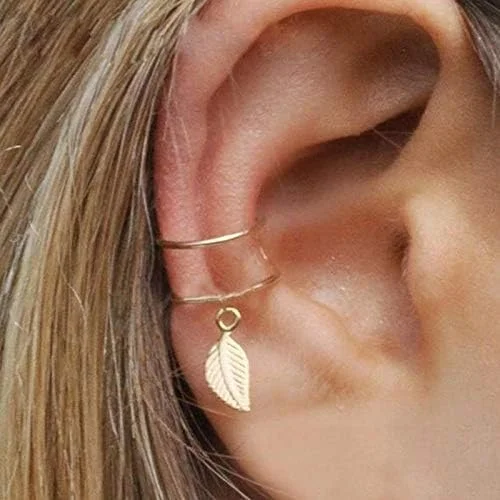 گوشواره های بدون سوراخ یو شکل YouBella Jewellery مدل (YBEAR_32870) طلایی، سایز متوسط، مناسب زنان و دختران