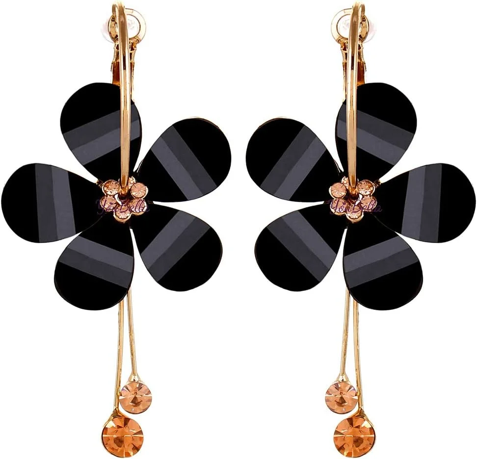 گوشواره های آویز طلایی زنانه یوولا مناسب مهمانی (مشکی)(YBEAR_31192) گوشواره های آویز طلایی زنانه یوولا مناسب مهمانی (مشکی)(YBEAR_31192)