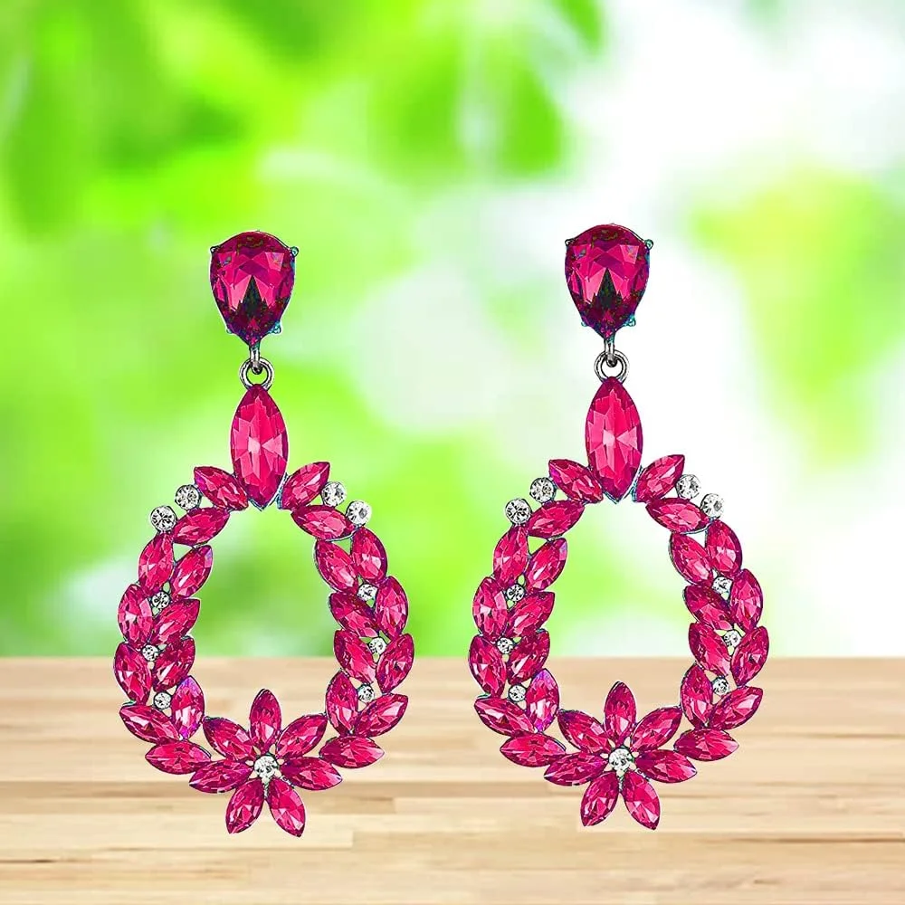 گوشواره های زیرکون سوئیسی AAA مجموعه ولنتاین YouBella Jewellery، گوشواره های فانتزی و مجلسی برای دختران و زنان (صورتی) گوشواره های زیرکون سوئیسی AAA مجموعه ولنتاین YouBella Jewellery، گوشواره های فانتزی و مجلسی برای دختران و زنان (صورتی)