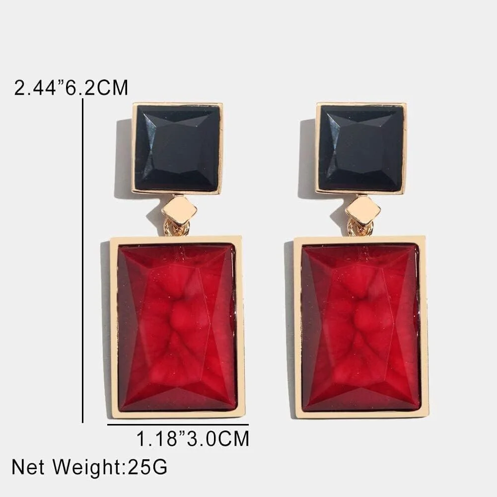 گوشواره های دست ساز نگین دار قرمز و مشکی YouBella Jewellery با روکش طلایی برای دختران و زنان گوشواره های دست ساز نگین دار قرمز و مشکی YouBella Jewellery با روکش طلایی برای دختران و زنان