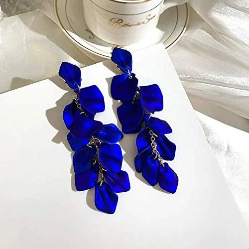 گوشواره های الهام گرفته از افراد مشهور YouBella Jewellery برای زنان، گوشواره های دست ساز برای دختران و زنان (آبی)