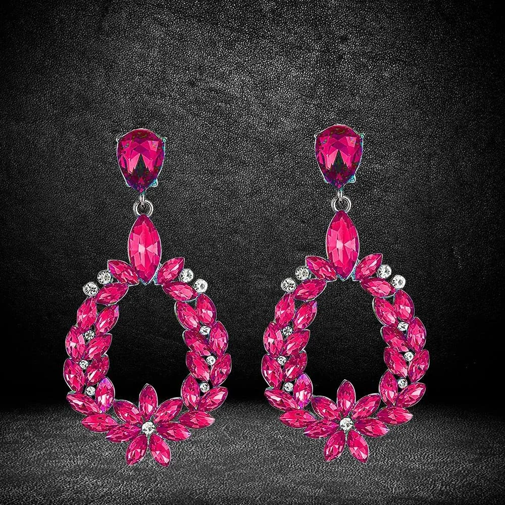 گوشواره های زیرکون سوئیسی AAA مجموعه ولنتاین YouBella Jewellery، گوشواره های فانتزی و مجلسی برای دختران و زنان (صورتی) گوشواره های زیرکون سوئیسی AAA مجموعه ولنتاین YouBella Jewellery، گوشواره های فانتزی و مجلسی برای دختران و زنان (صورتی)
