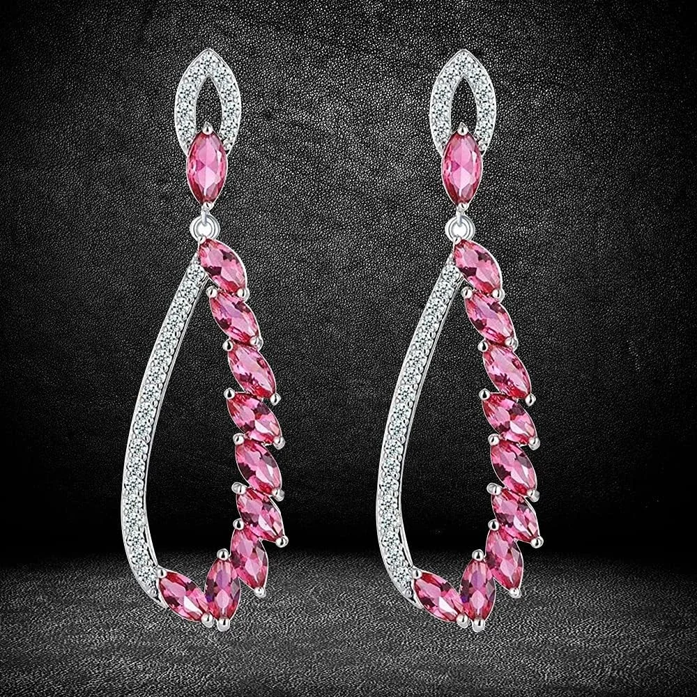 گوشواره های مجلسی شیک و فانتزی یوولا با روکش نقره مناسب دختران و زنان گوشواره های مجلسی شیک و فانتزی یوولا با روکش نقره مناسب دختران و زنان