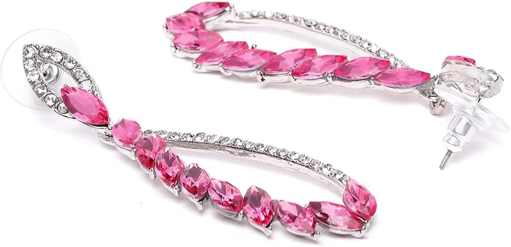 گوشواره های مجلسی شیک و فانتزی یوولا با روکش نقره مناسب دختران و زنان گوشواره های مجلسی شیک و فانتزی یوولا با روکش نقره مناسب دختران و زنان