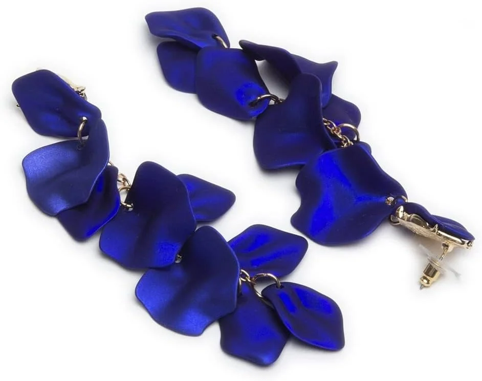 گوشواره های الهام گرفته از افراد مشهور YouBella Jewellery برای زنان، گوشواره های دست ساز برای دختران و زنان (آبی)