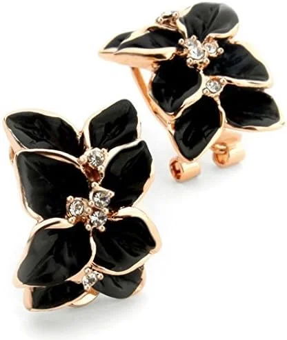 گوشواره های مجلسی شیک و فانتزی YouBella، مناسب مهمانی، گوشواره های سنتی زنانه، تاپ های دخترانه (مشکی)