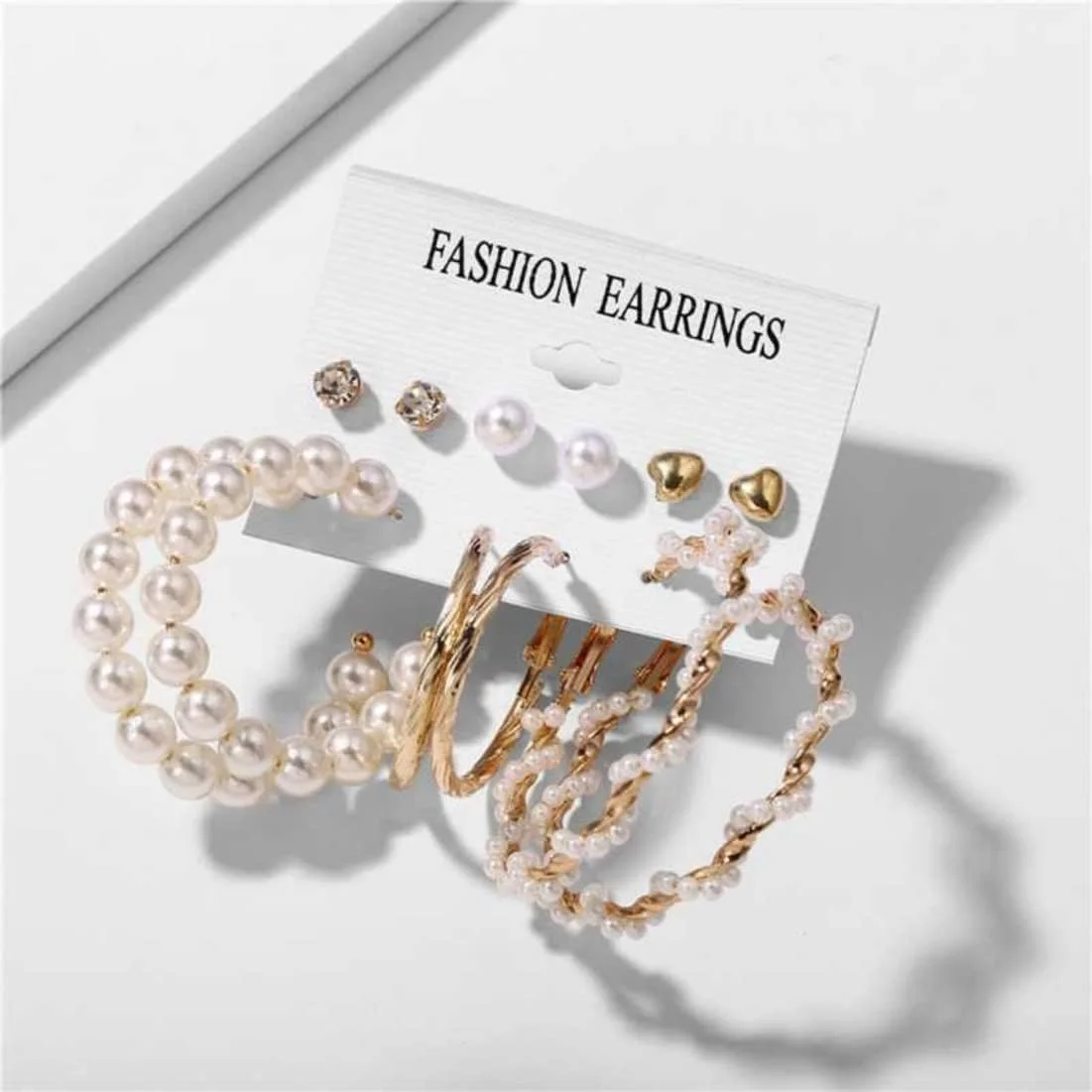 یوBella Fashion Jewellery گوشواره های آبکاری شده طلایی، مجموعه ای از گوشواره ها برای دختران و زنان