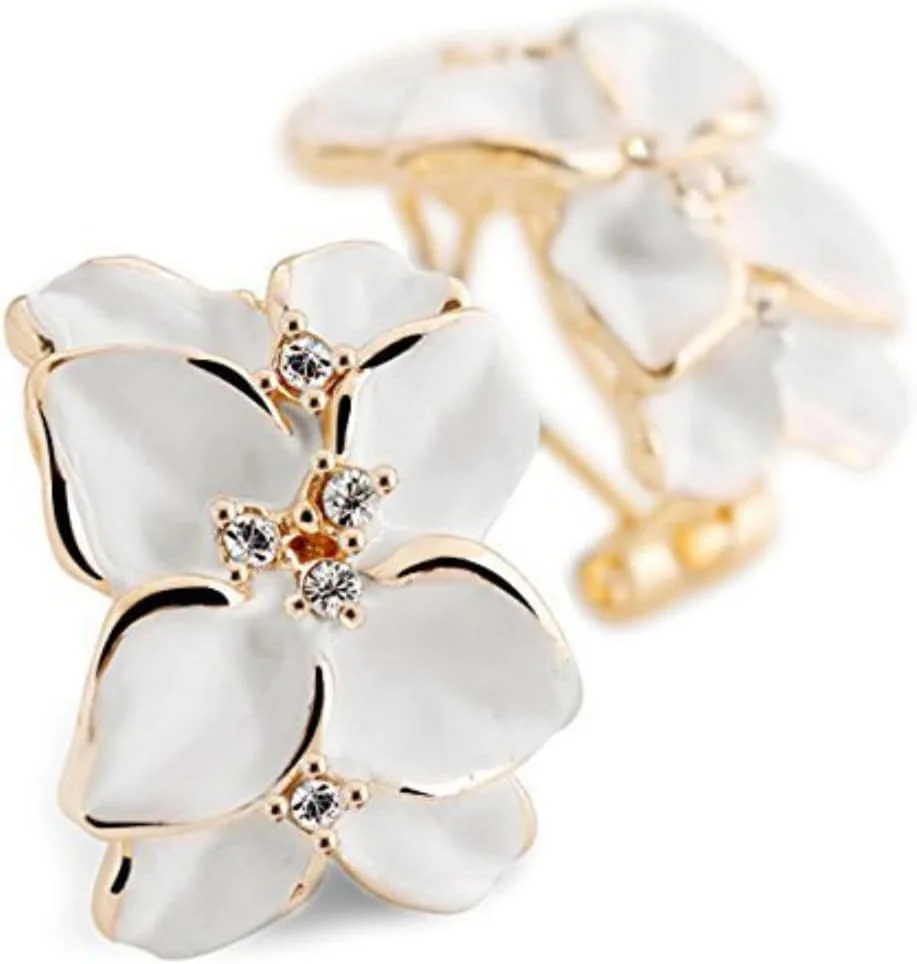 گوشواره های میخی روکش طلایی YouBella زنانه (سیاه و سفید)(Ybear_32039)