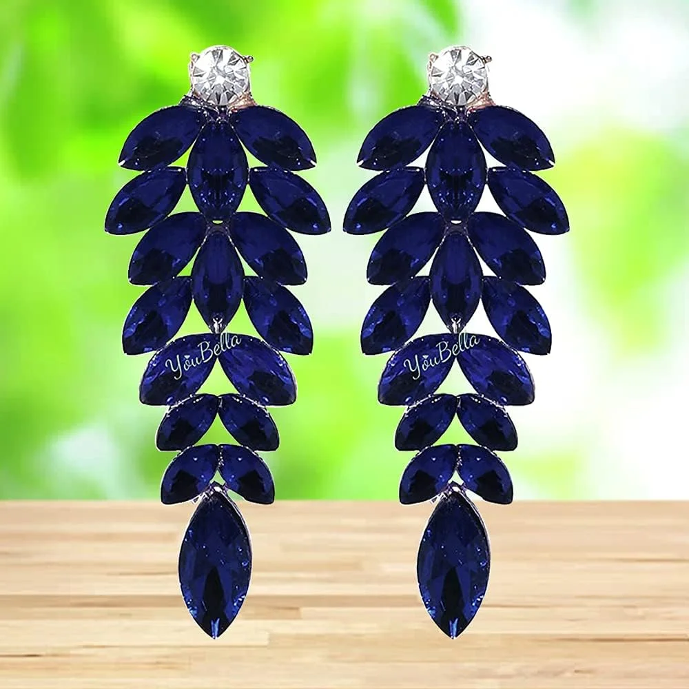 گوشواره های آویز کریستالی شیک و مد روز YouBella، مناسب برای بانوان و دختران، به سبک بالیوود گوشواره های آویز کریستالی شیک و مد روز YouBella، مناسب برای بانوان و دختران، به سبک بالیوود