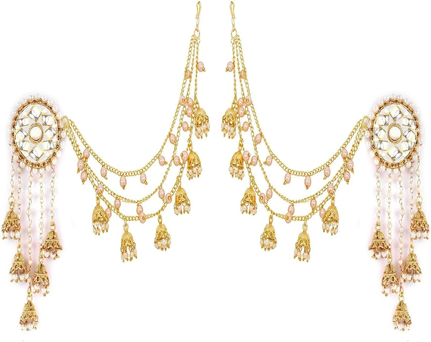 گوشواره های جومکی روکش طلایی YouBella زنانه (طلایی) (YBEAR_32070)