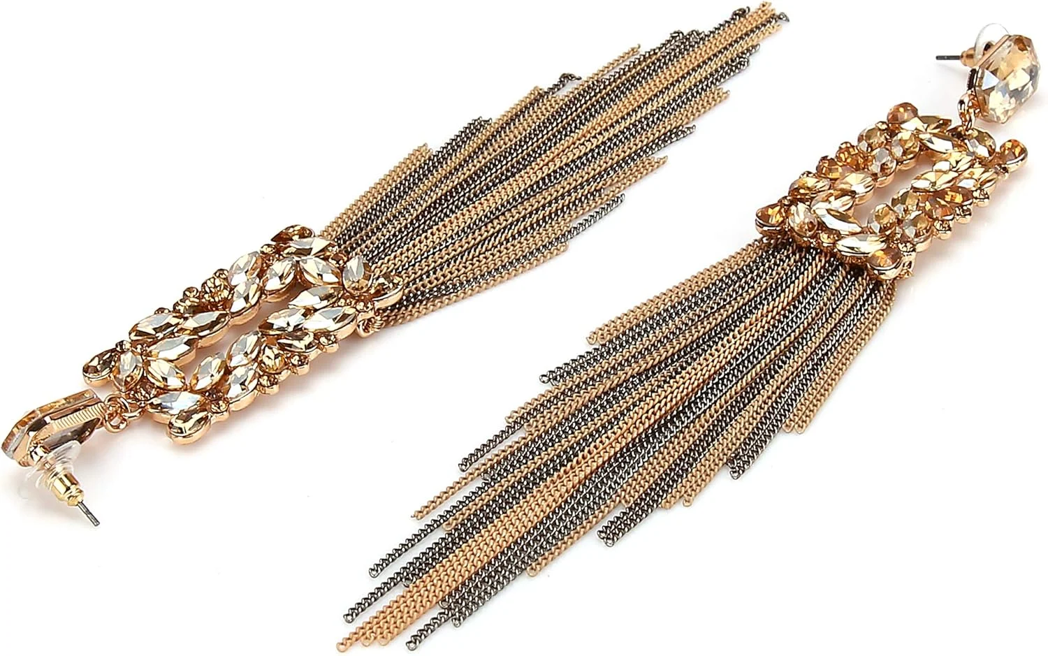 گوشواره زنانه YouBella Jewellery، گوشواره های دست ساز منگوله دار کریستالی برای دختران و زنان