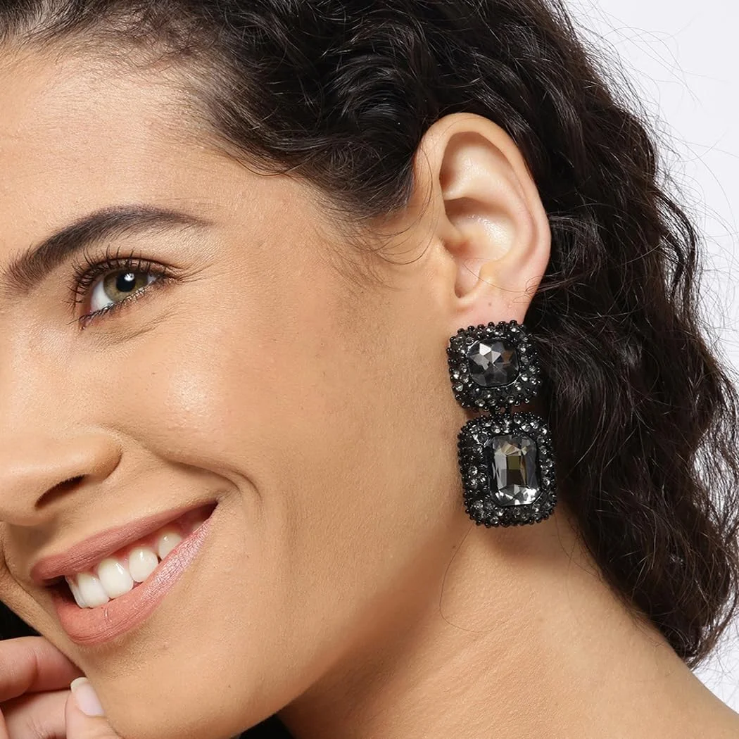 گوشواره های آویز و آویزان YouBella Fashion Jewellery، گوشواره های کریستالی برای دختران و زنان گوشواره های آویز و آویزان YouBella Fashion Jewellery، گوشواره های کریستالی برای دختران و زنان