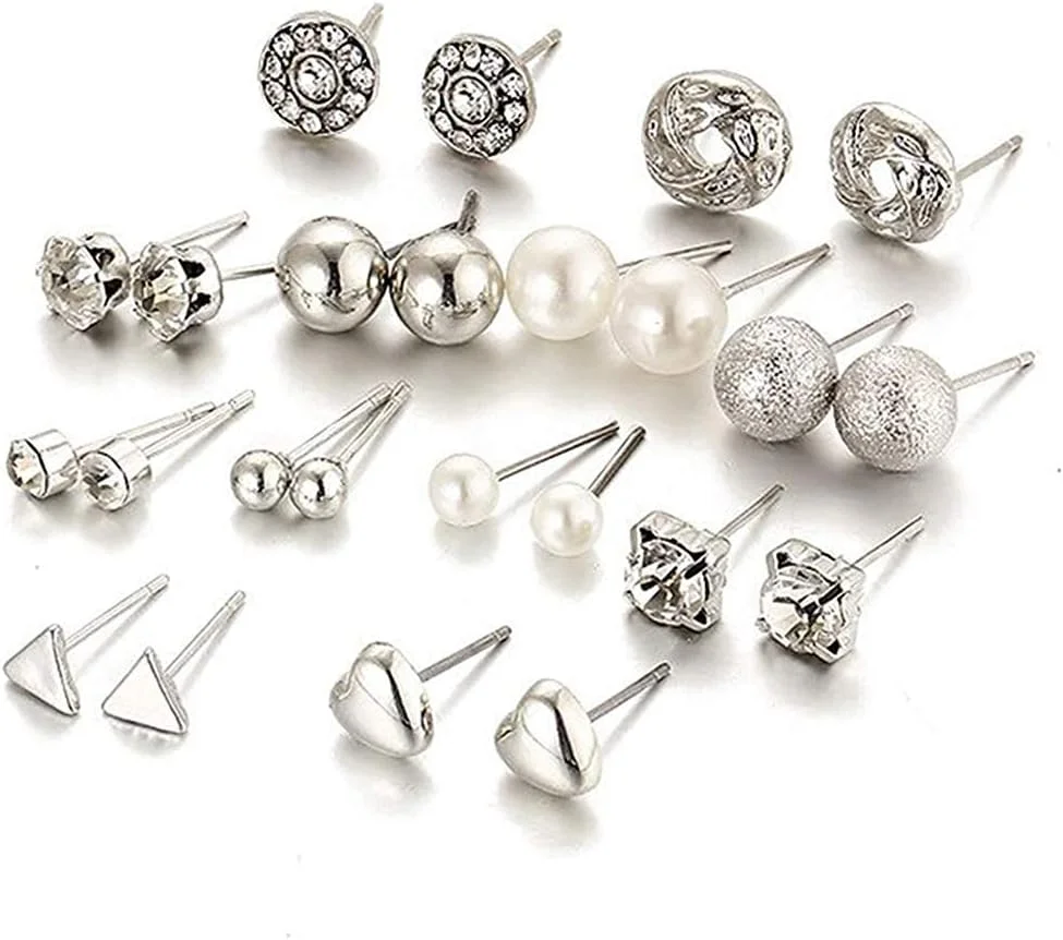 یوتبلا ست گوشواره میخی 24 عددی روکش طلایی دخترانه/زنانه (طلایی) یوتبلا ست گوشواره میخی 24 عددی روکش طلایی دخترانه/زنانه (طلایی)