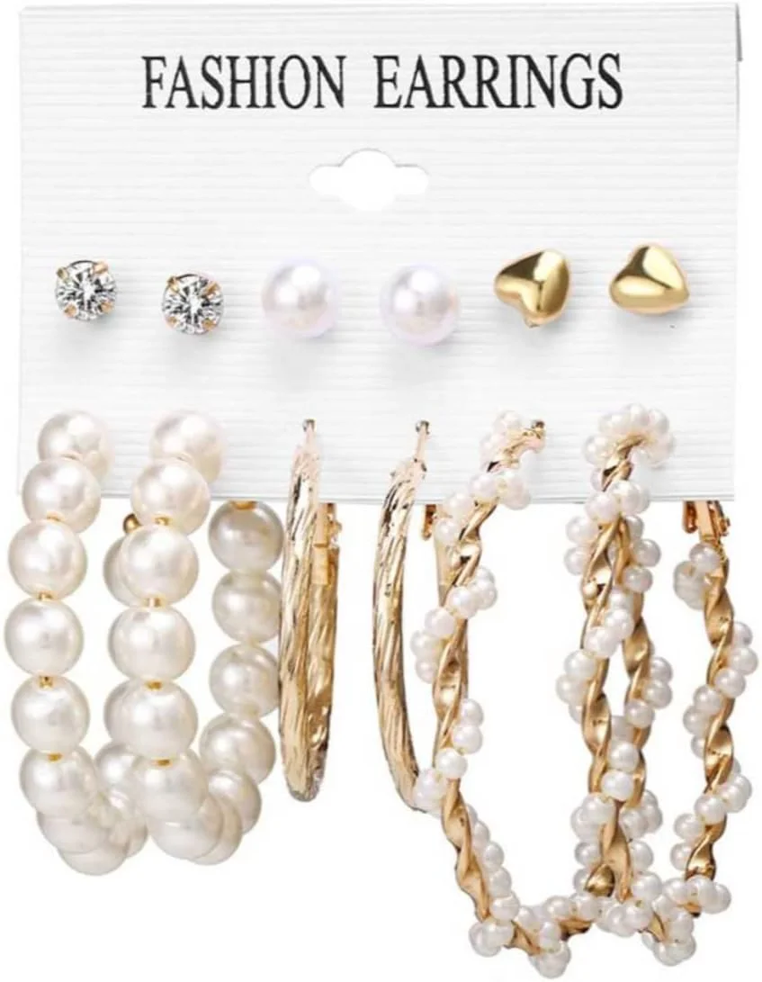 گوشواره های روکش طلای دخترانه/زنانه YouBella مدل های مختلف (استایل 3) - چند رنگ گوشواره های روکش طلای دخترانه/زنانه YouBella مدل های مختلف (استایل 3) - چند رنگ