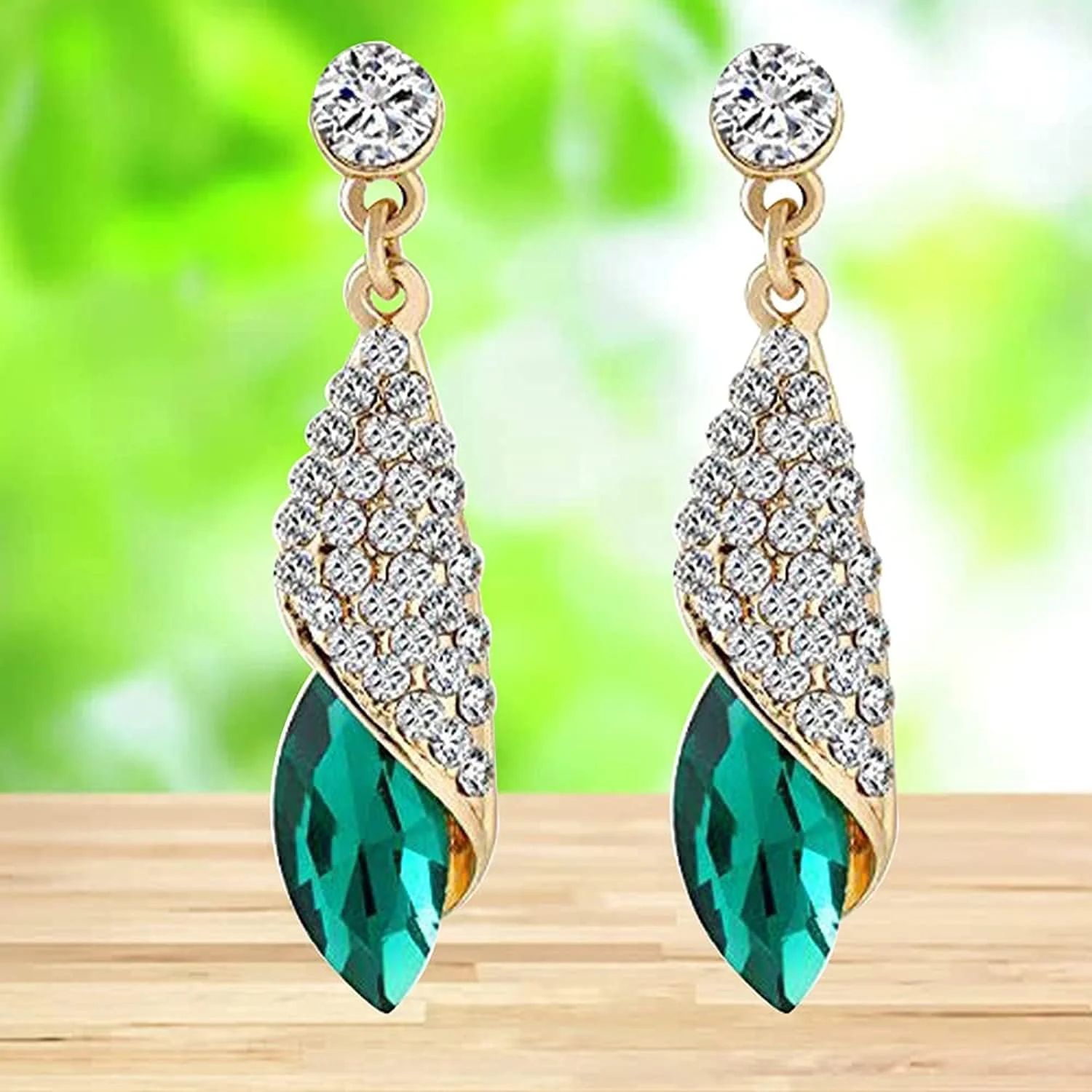 گوشواره های آویز کریستالی روکش طلایی YouBella Jewellery برای زنان و دختران گوشواره های آویز کریستالی روکش طلایی YouBella Jewellery برای زنان و دختران