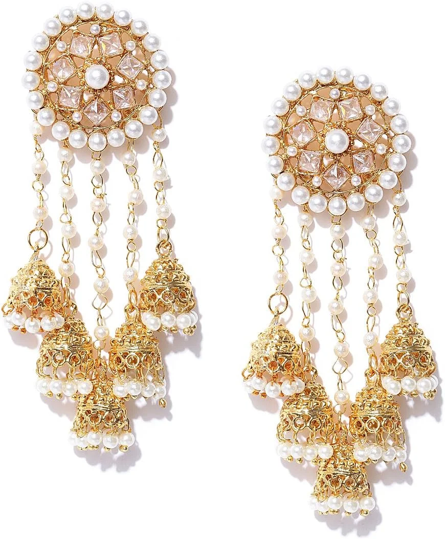 یوطلا، گوشواره های جومکا/جومکی مجلسی و شیک با روکش طلایی مناسب مهمانی و استفاده روزمره، مخصوص دختران و بانوان یوطلا، گوشواره های جومکا/جومکی مجلسی و شیک با روکش طلایی مناسب مهمانی و استفاده روزمره، مخصوص دختران و بانوان