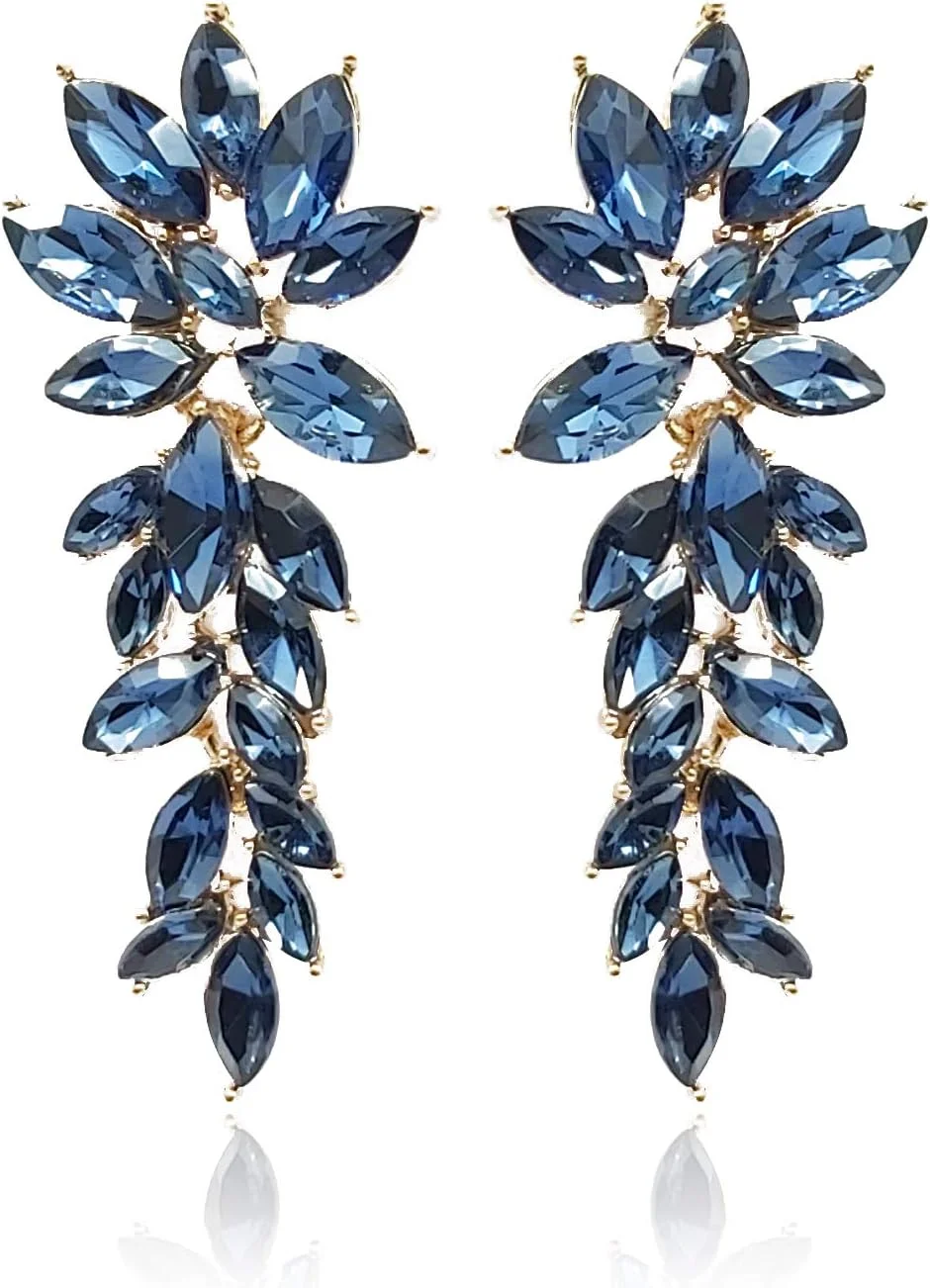 یوتبلا، جواهرات فشن، گوشواره های آویزی کریستالی شیک به سبک بالیوود برای زنان و دختران