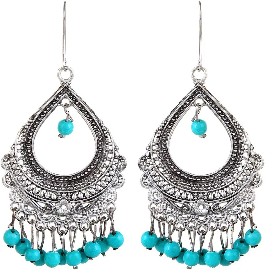 یوطلا، ست چهارتایی گوشواره های آویز چند رنگ طرح افغانی کشمیری با روکش طلایی و نقره ای اکسید شده، مناسب مهمانی و شیک برای دختران و زنان یوطلا، ست چهارتایی گوشواره های آویز چند رنگ طرح افغانی کشمیری با روکش طلایی و نقره ای اکسید شده، مناسب مهمانی و شیک برای دختران و زنان