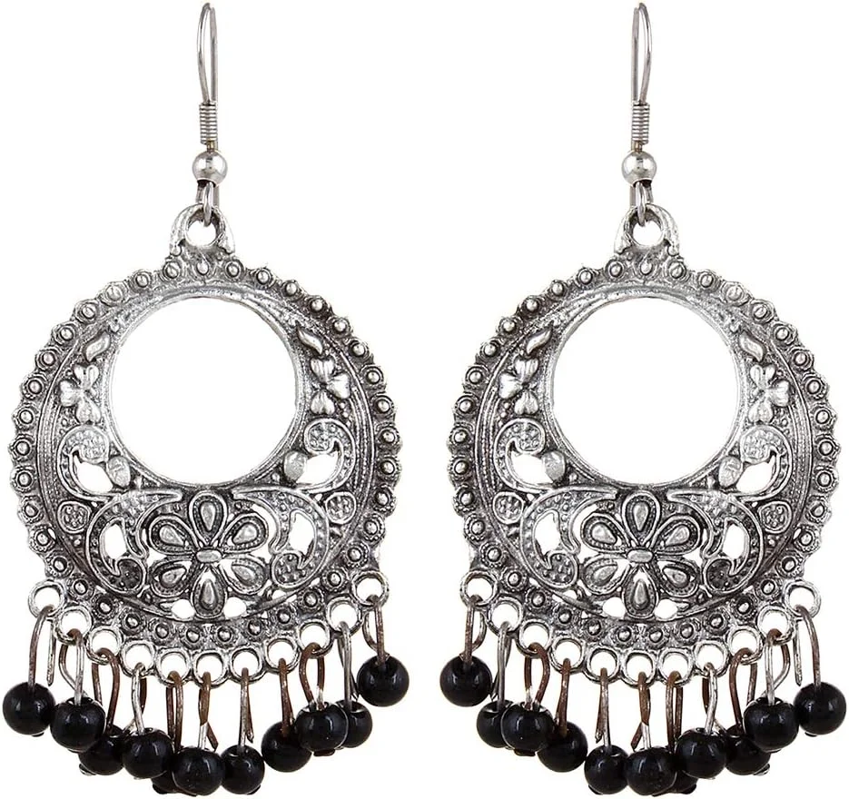 یوطلا، ست چهارتایی گوشواره های آویز چند رنگ طرح افغانی کشمیری با روکش طلایی و نقره ای اکسید شده، مناسب مهمانی و شیک برای دختران و زنان یوطلا، ست چهارتایی گوشواره های آویز چند رنگ طرح افغانی کشمیری با روکش طلایی و نقره ای اکسید شده، مناسب مهمانی و شیک برای دختران و زنان