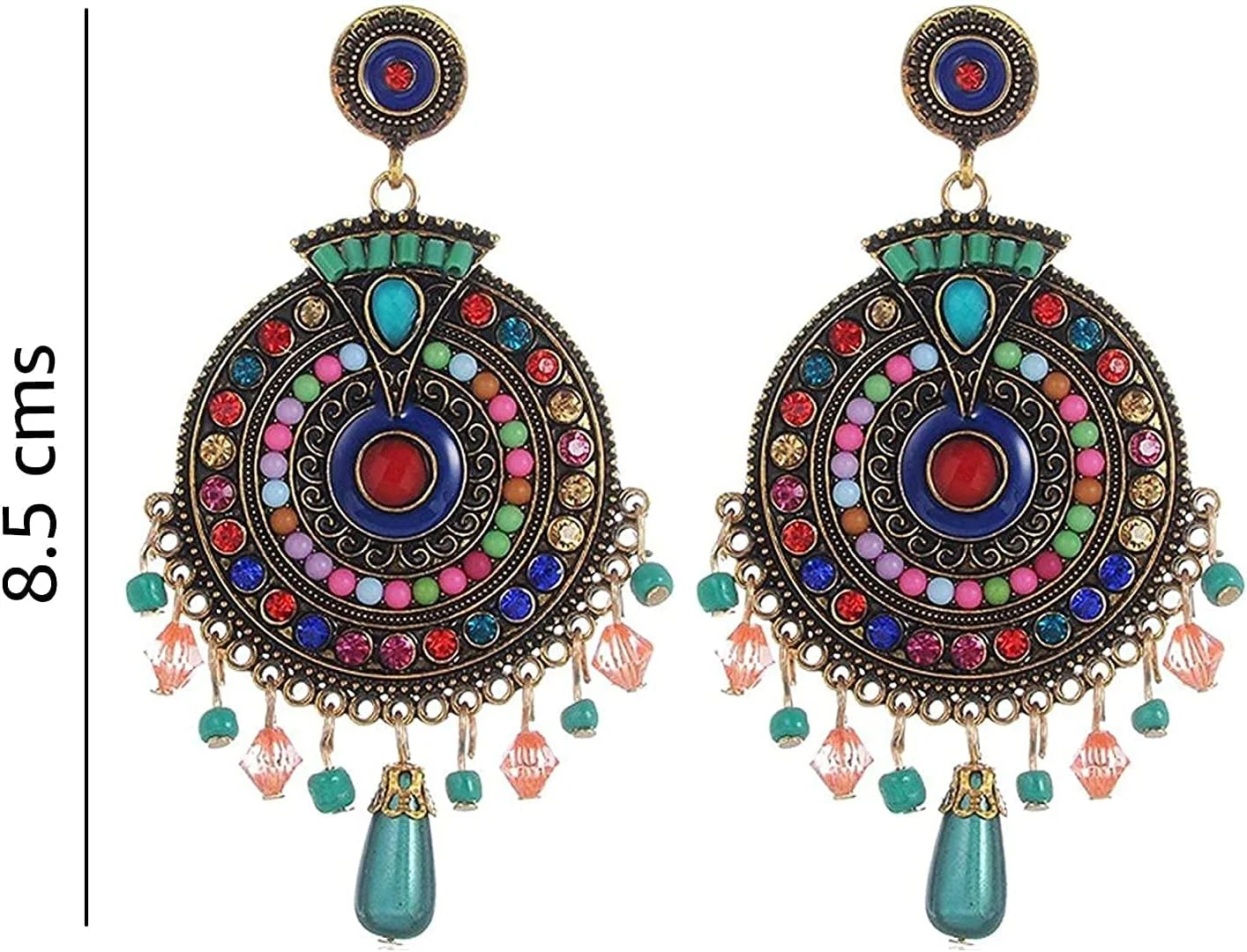 گوشواره های چند رنگ بوهمی Youbella Jewellery برای دختران و زنان گوشواره های چند رنگ بوهمی Youbella Jewellery برای دختران و زنان