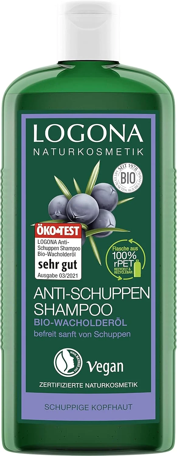 شامپو ضد شوره موهای چرب لوگونا، حاوی روغن ارگانیک درخت عرعر، موثر در رفع شوره و جلوگیری از بازگشت آن، تسکین دهنده پوست سر تحریک شده و خشک، حاوی عصاره های گیاهی ارگانیک، وگان، 250 میلی لیتر
