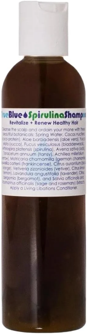 لیوینگ لیبیشنز - شامپو اسپیرولینا آبی ارگانیک | طبیعی، گیاهی، زیبایی پاک (120 میلی لیتر)