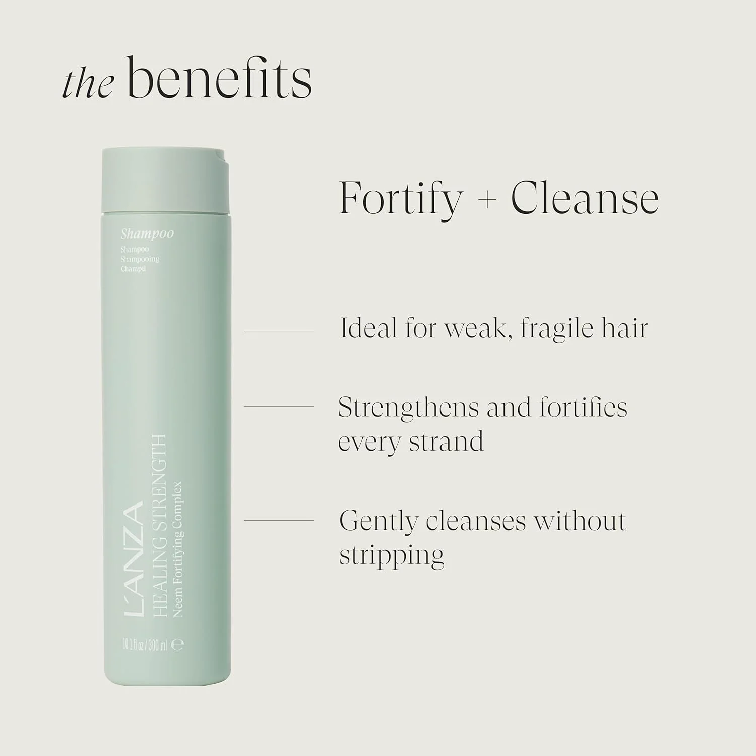 شامپو چای سفید تقویت کننده L'ANZA، شامپو مو که موهای ضعیف، شکننده و پیر را در برابر موخوره و وز شدن تقویت، محافظت و ترمیم می کند، مراقبت لوکس مو (10.1 Fl Oz)