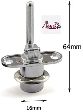 قفل پیستونی استوانه ای 16 میلی متری عباسعلی برای کشو، کابینت، میز تحریر، میز اداری، اتصال جلویی، قفل مرتبط، 1 قفل 3 کشو، سخت افزار مبلمان DIY امنیتی، مدل 1LOCK3-R-S1، بسته 2 عددی