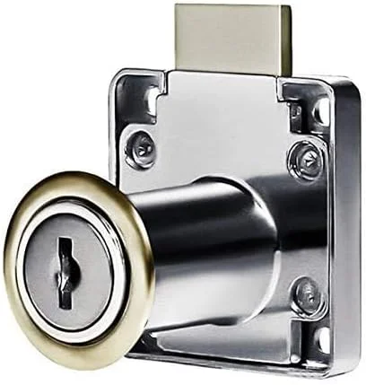 قفل کابینت عباسعلی 2 عددی به همراه 2 کلید، قفل کشو میز اداری آلیاژ روی، قفل درب ویترین، قفل کمد مبلمان