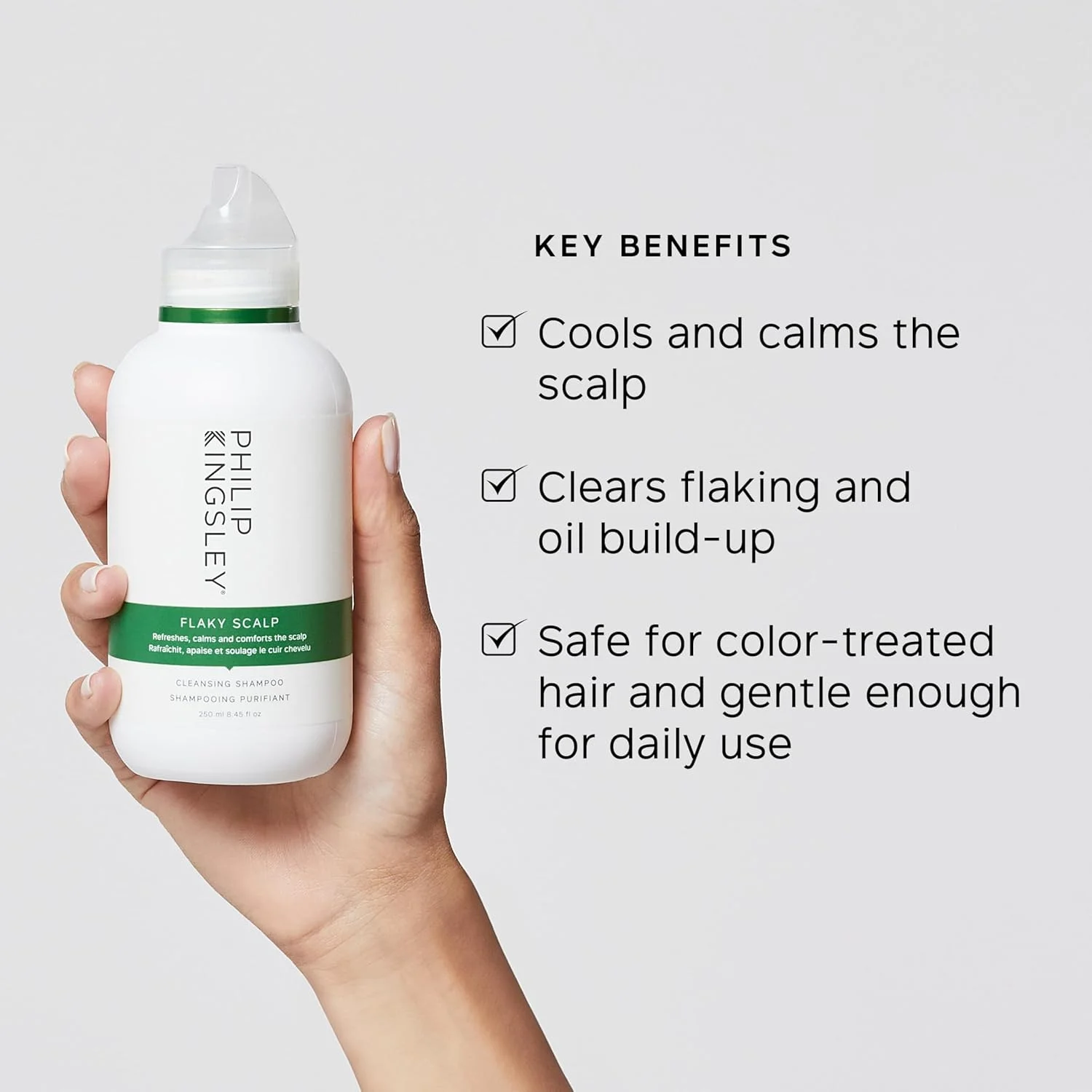 شامپو ضد شوره فیلیپ کینگزلی برای پوست سر چرب، خشک و پوسته پوسته، پاک کننده و مراقبت از پوست سر، محصولات موی تسکین دهنده و آرامش بخش، 250 میلی لیتر