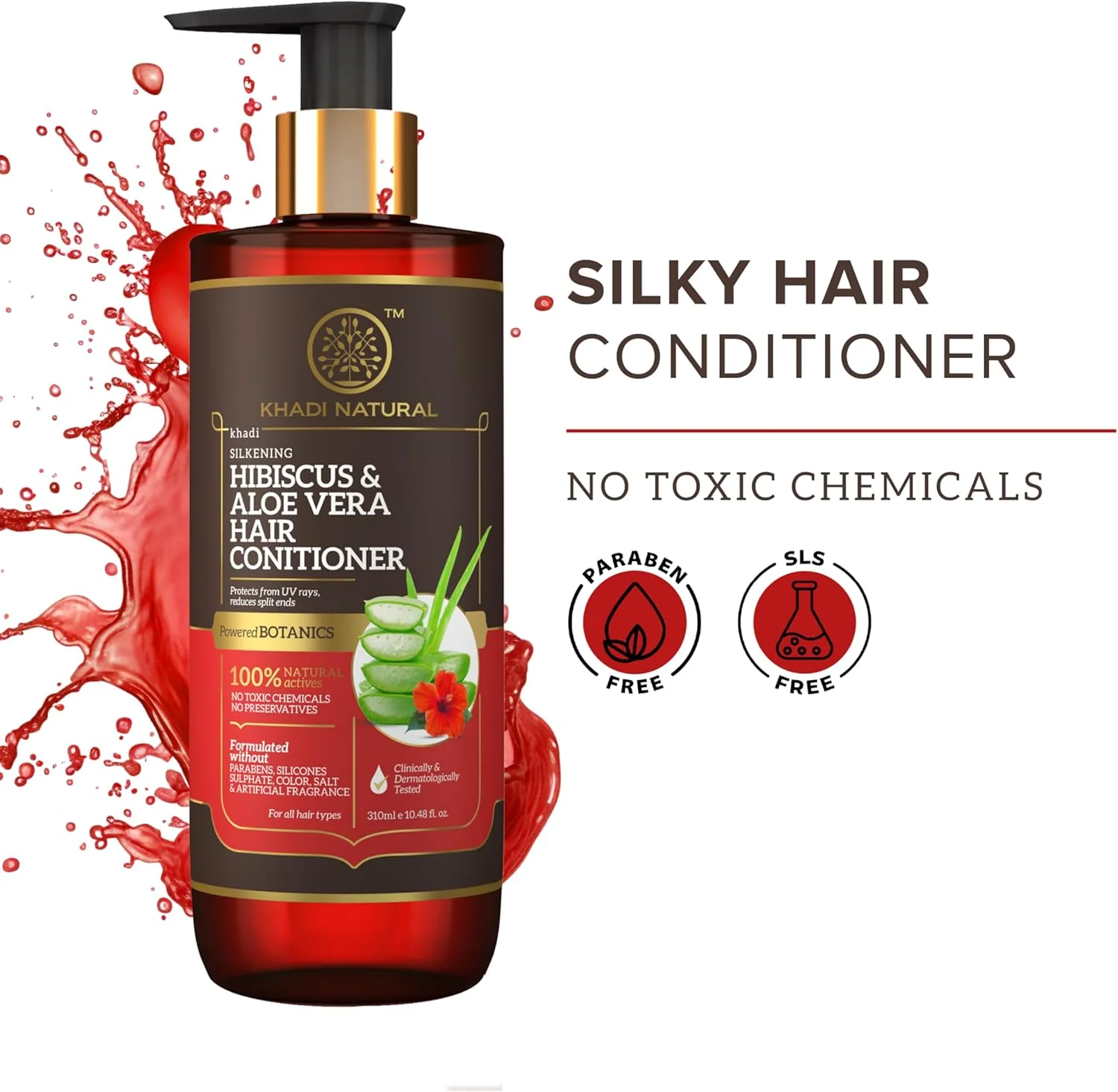 شوینده موی طبیعی خادی حاوی گل بامیه و آلوئه ورا