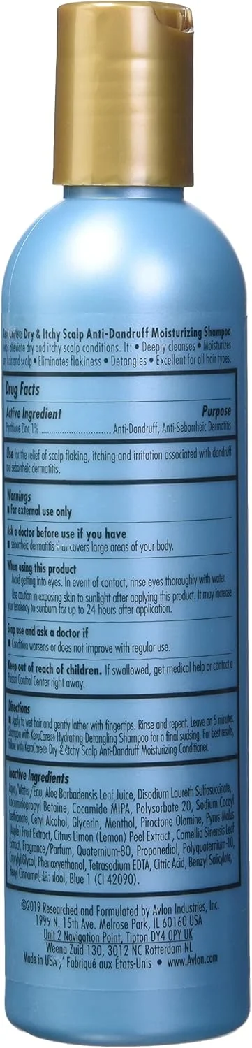 شامپو مرطوب کننده ضد شوره سر خشک و خارش دار KeraCare Avlon - شامپو 1، 240 میلی لیتر