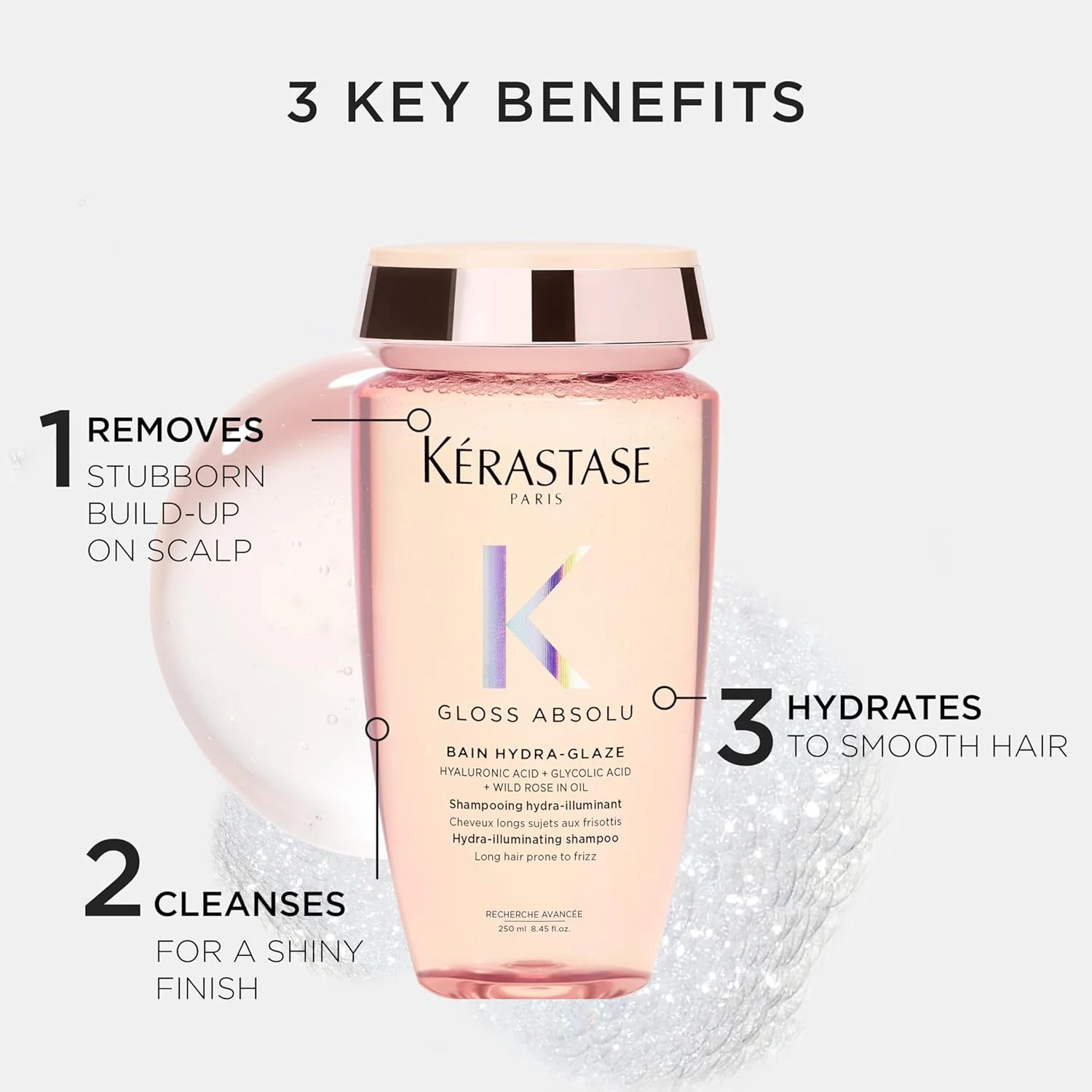 شامپو آبرسان و براق کننده مو کراستاس Gloss Absolu Hydra-Glaze حجم 250 میلی لیتر