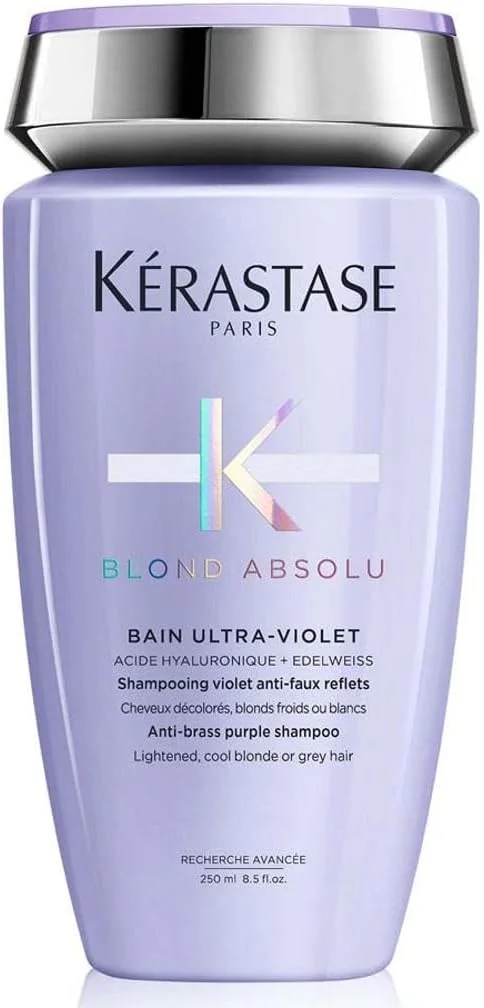 شامپو بنفش تغذیه کننده موهای بلوند و خاکستری کراستاس سری Blond Absolu مدل Bain Ultra-Violet حجم 250 میلی لیتر