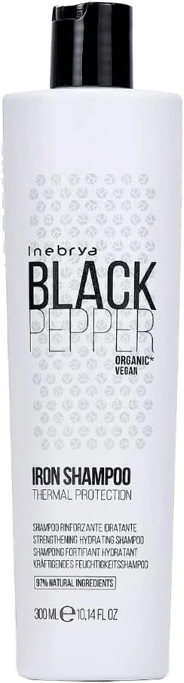 شامپو تقویت کننده و مرطوب کننده مو با عصاره فلفل سیاه اینبریا