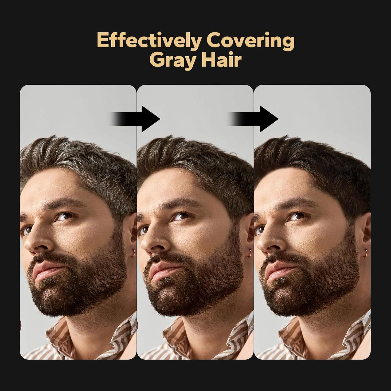 شامپو رنگ مو قهوه ای تیره HyperHair، شامپو برای موهای رنگ شده، شامپو رنگ مو 3 در 1، رنگ مو، شامپو برای موهای سفید برای زنان و مردان، ماندگاری و پوشش بالا