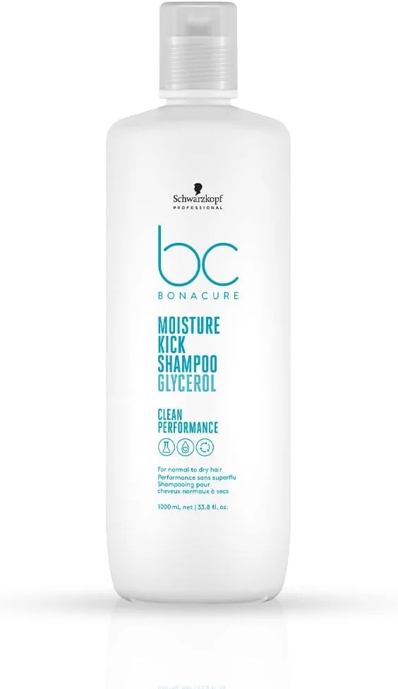شامپو آبرسان موهای خشک و معمولی شوارتسکف BC Bonacure Hyaluronic moisture kick حجم 1000 میلی لیتر